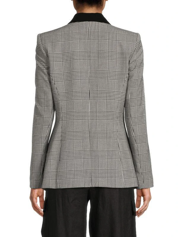 Calvin Klein Glen Plaid Double Breasted Blazer 2