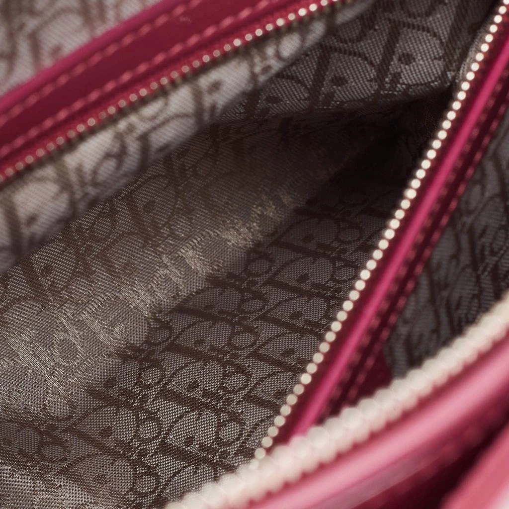 Dior Dior Fuchsia Cannage Patent Leather Large Lady Dior Tote 11
