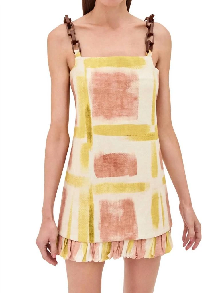 Alexis Beleza Dress In Yellow Brushstroke 1