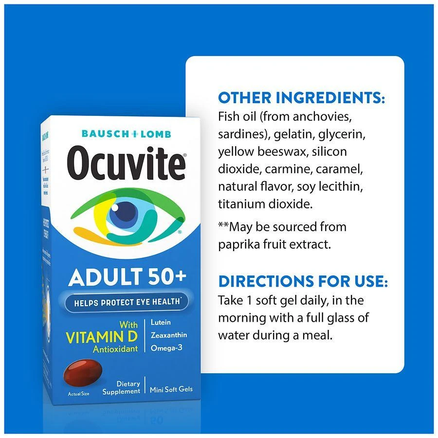 Ocuvite Adult 50+ Eye Vitamins and Mineral Supplements  Soft Gels 3