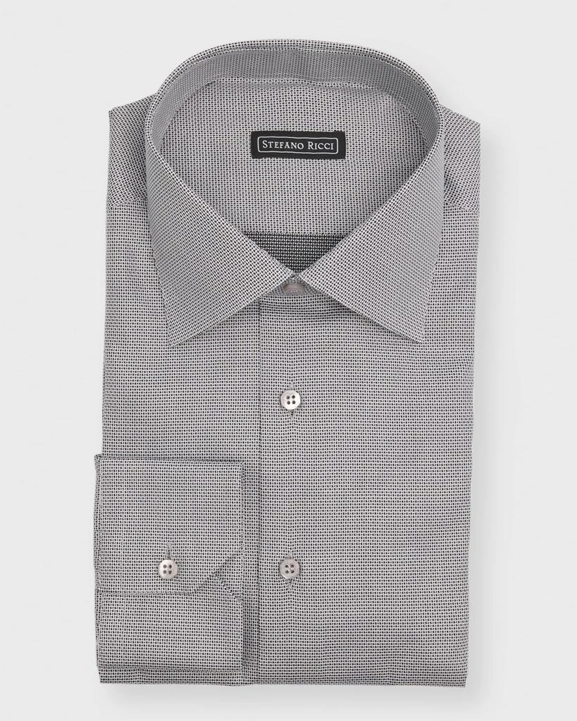 Stefano Ricci Men's Cotton Micro-Print Dress Shirt 1