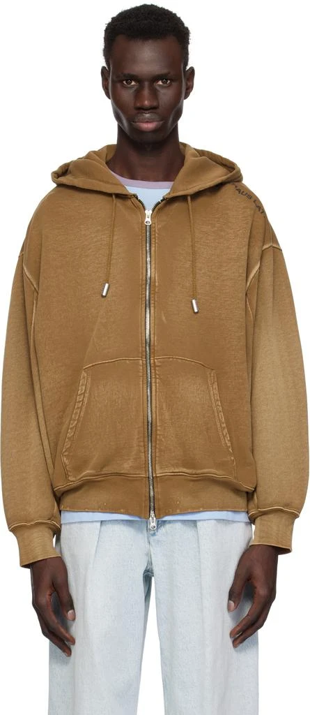 Eckhaus Latta Tan Zip Hoodie 1