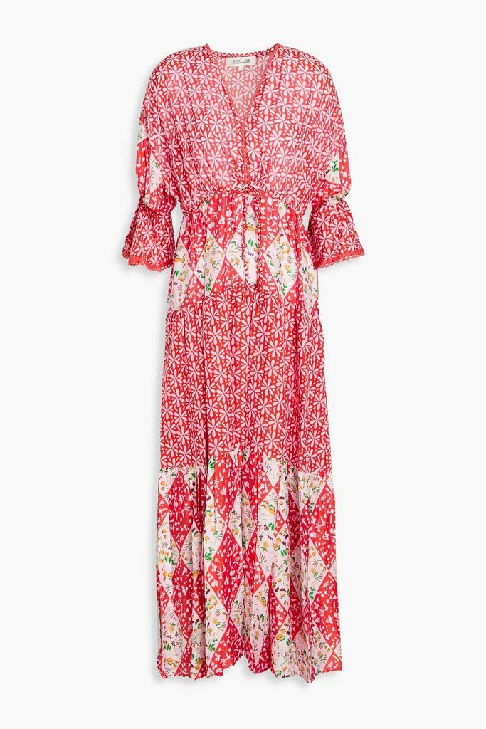 Diane von Furstenberg Boris floral-print cotton and silk-blend voile midi dress
