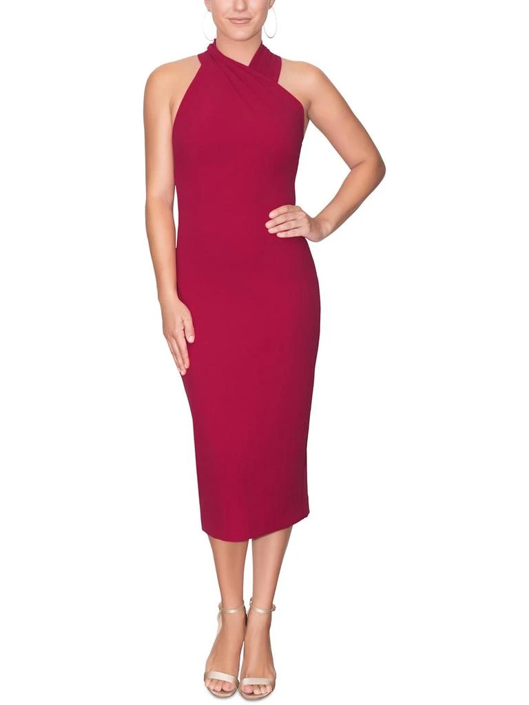 Rachel Rachel Roy Harland Womens Drapey Halter Midi Dress 9