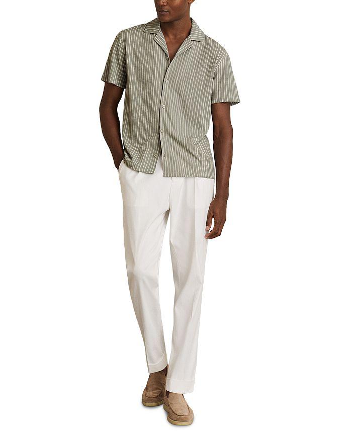 REISS Textured Printed Camp Shirt