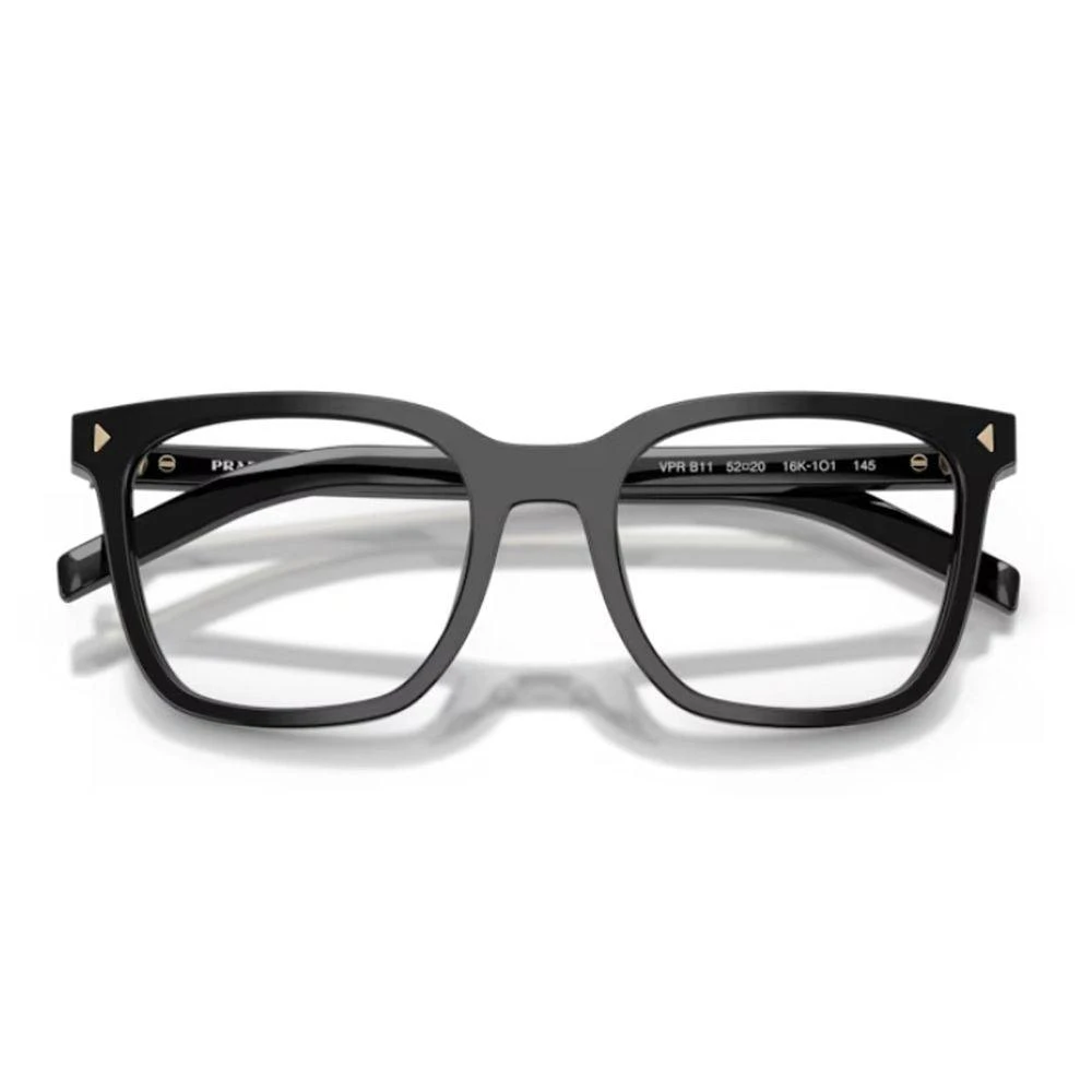 Prada Pr B11V Squared Black Acetate Optical Glasses 2