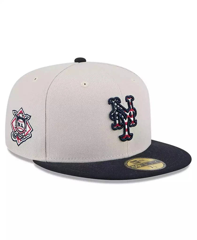 New Era Men's Black New York Mets 2024 Fourth of July 59FIFTY Fitted Hat 1