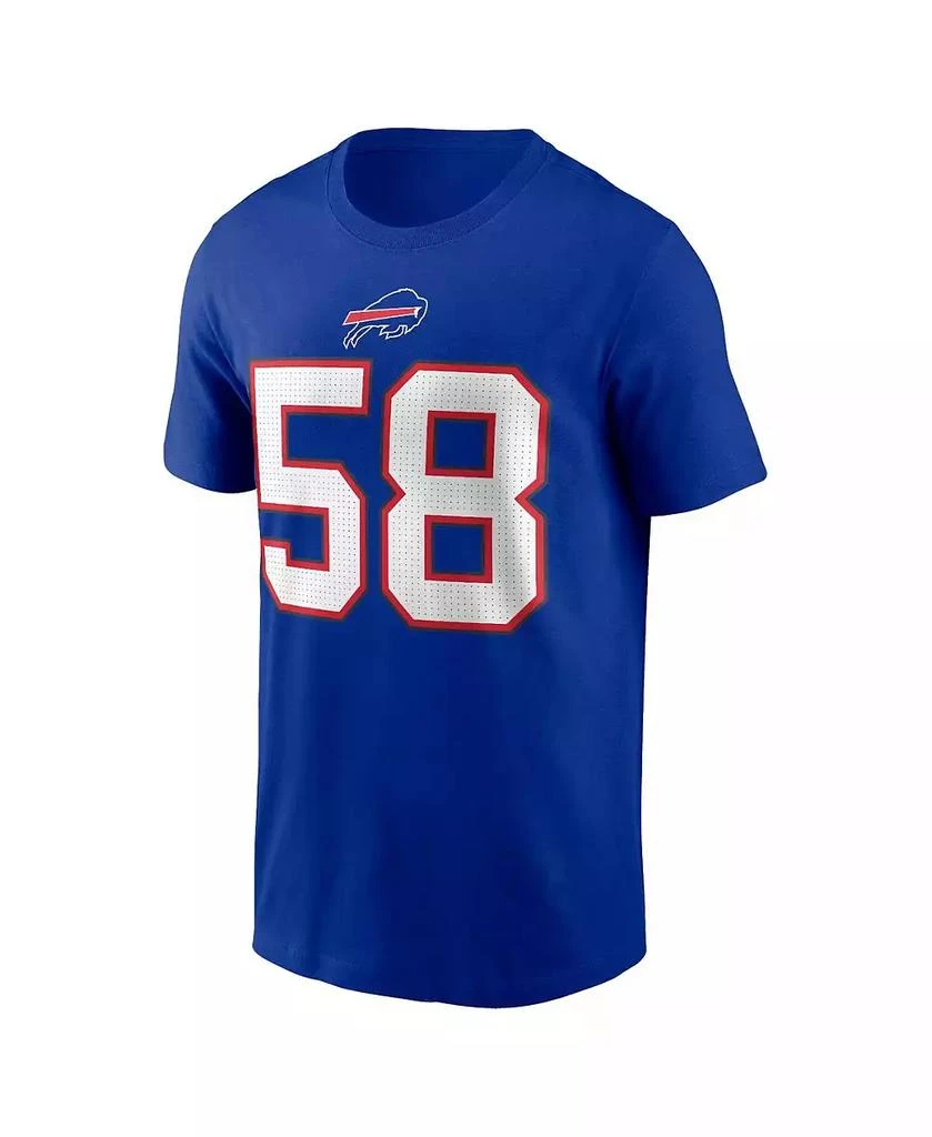 NIKE Men's Matt Milano Royal Buffalo Bills Player Name and Number T-shirt 3