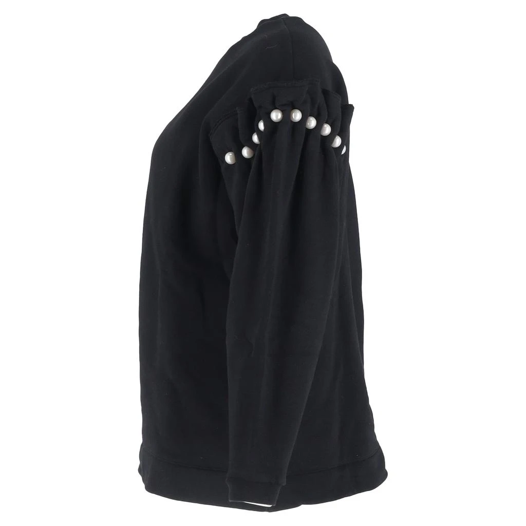 MOTHER OF PEARL Dani Cropped Sweatshirt In Black Cotton 2