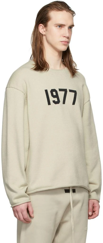 Essentials Beige Raw Edge '1977' Sweater 2