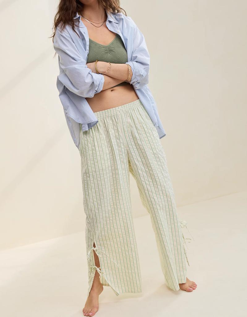 Aerie Aerie Off-Duty Seersucker Side Tie Trouser PJ