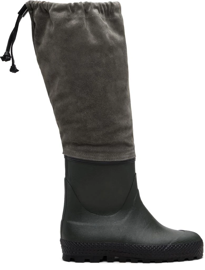 Rier Green & Gray Farmer Rain Tall Boots 1