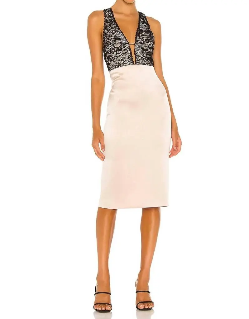 juana high low denim dress Alice + Olivia Juana Halter Neck High Low Denim Dress