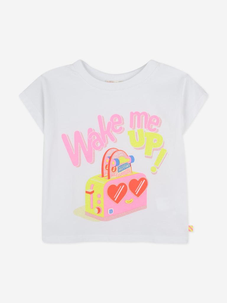 Billieblush Girls Wake Me Up! T-Shirt in White