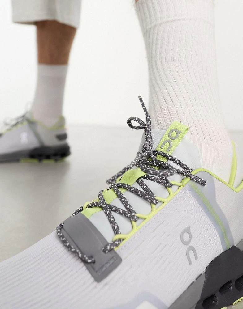 On ON Cloudnova Flux all day trainers in glacier and zest 2