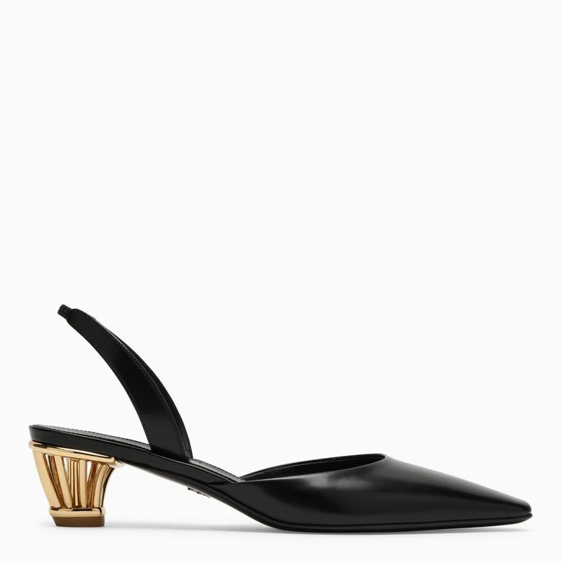 Salvatore Ferragamo Black slingback with cage heel 1