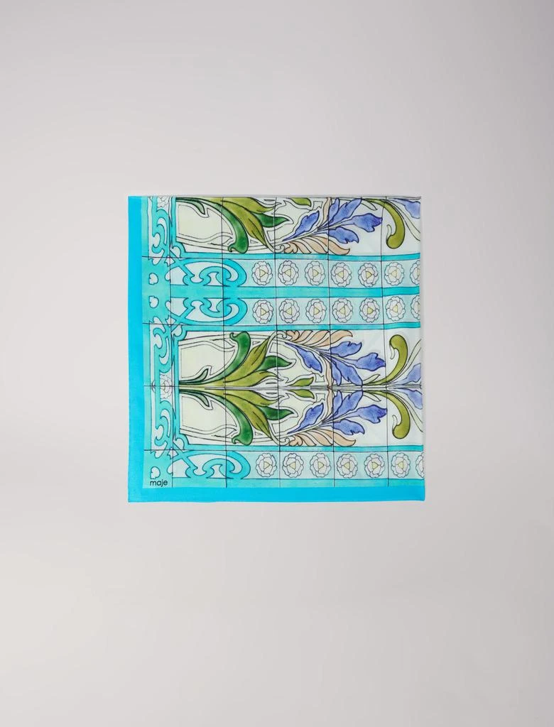 Maje Maje Woman's silk Mosaic pattern silk scarf for Spring/Summer 1