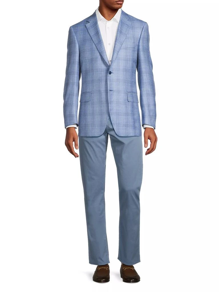 Canali Siena Plaid Wool & Silk-Blend Two-Button Sport Coat 2