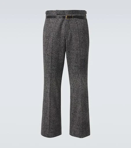 Prada Checked cotton gabardine wide-leg pants 1