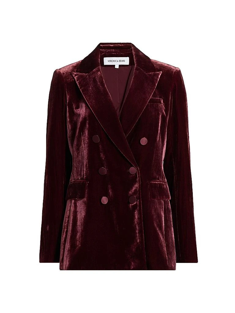 VERONICA BEARD Ellette Velvet Double-Breasted Dickey Jacket 1