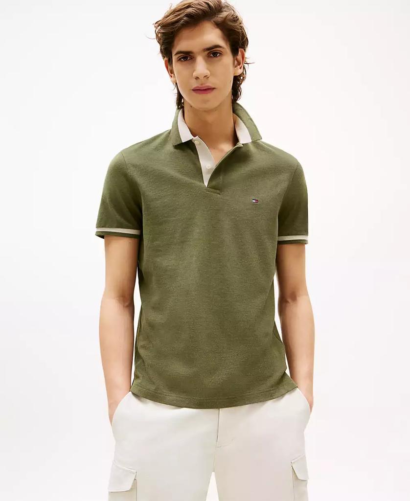 Tommy Hilfiger Men's Regular-Fit Contrast-Collar Polo Shirt