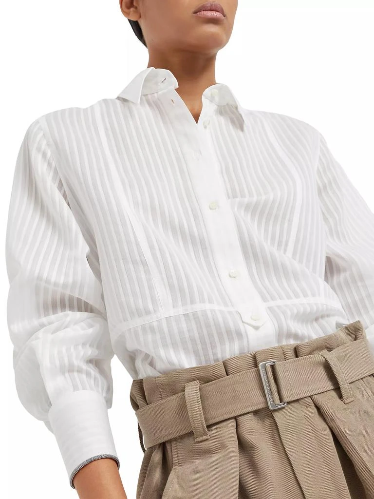 Brunello Cucinelli Cotton and Wool Cover Paperbag Bermuda Shorts 4