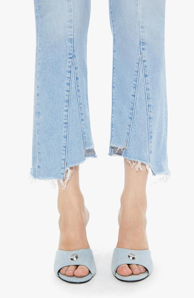 MOTHER The Insider Seamed Frayed Crop Straight Leg Jeans 4