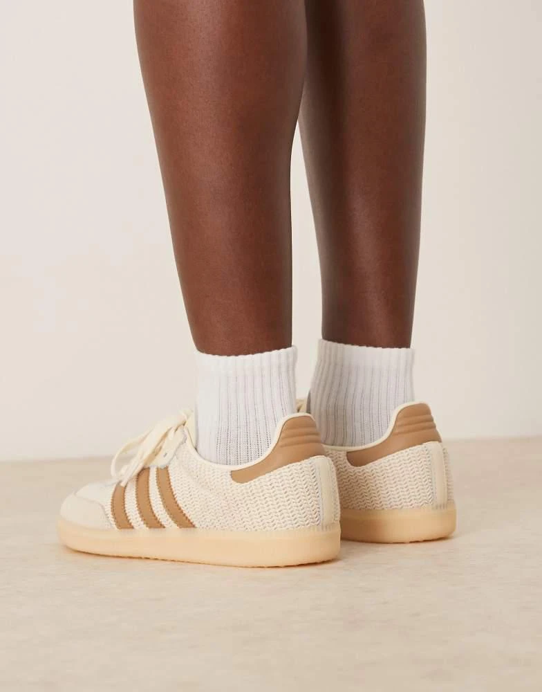 Adidas adidas Originals Samba OG Crochet trainers in cream and brown 3