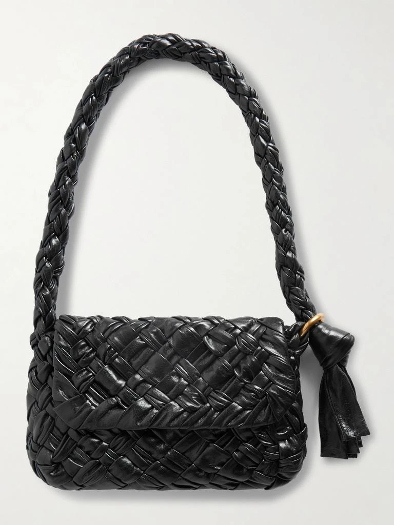 Bottega Veneta Kalimero Città 缩褶 Intrecciato 皮革单肩包 1