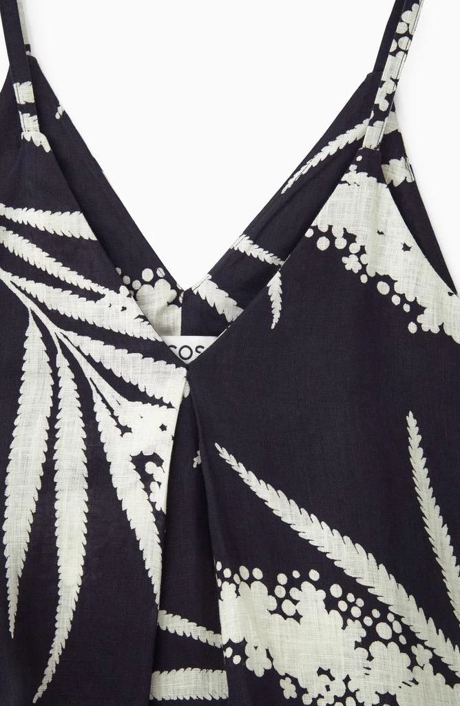 cos Palm Print Linen Maxi Dress 5