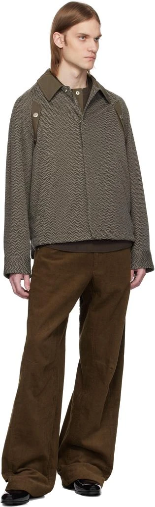 Omar Afridi Brown & Beige Bove Jacket 4
