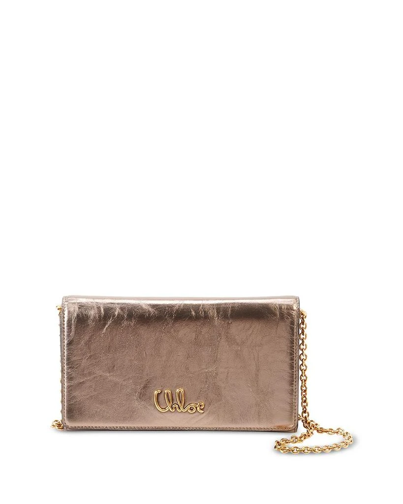 Chloé Iconic Leather Flap Wallet On Chain 1