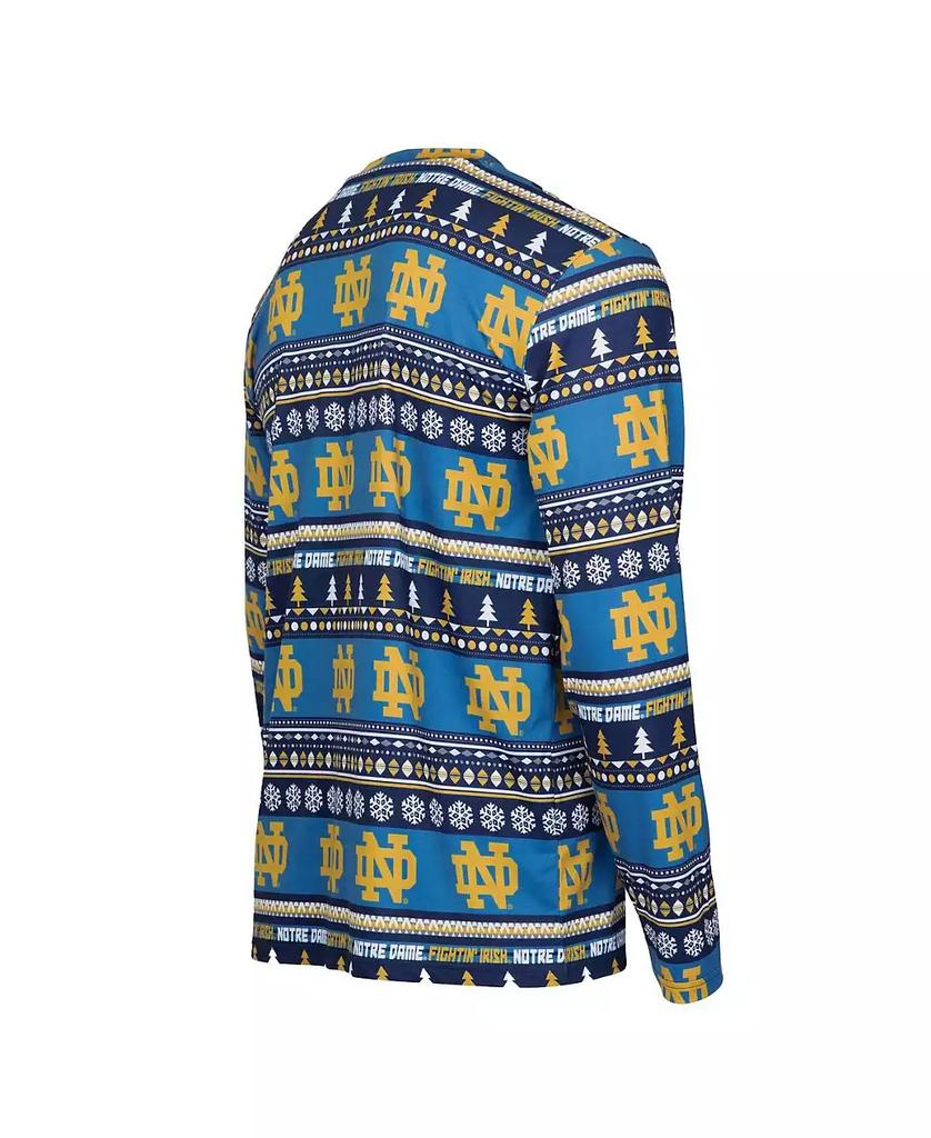 Concepts Sport Men's Navy Notre Dame Fighting Irish Swivel Long Sleeve T-Shirt Pants Sleep Set
