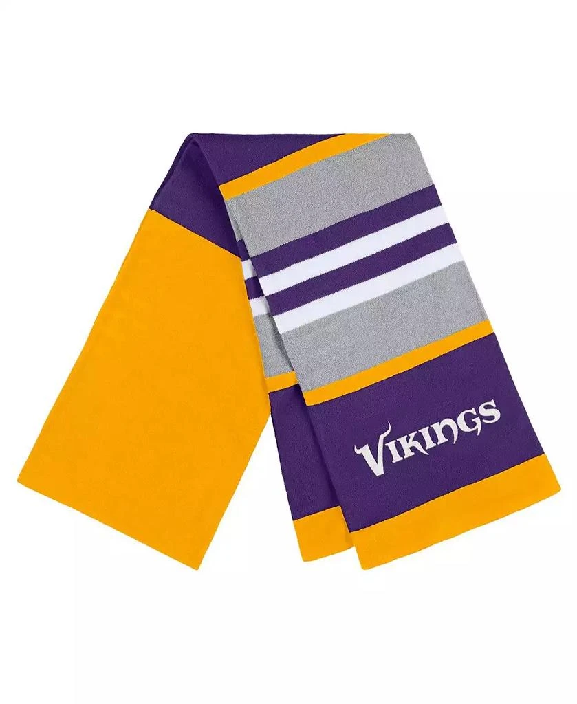 WEAR by Erin Andrews Women's Minnesota Vikings Stripe Glove and Scarf Set 2