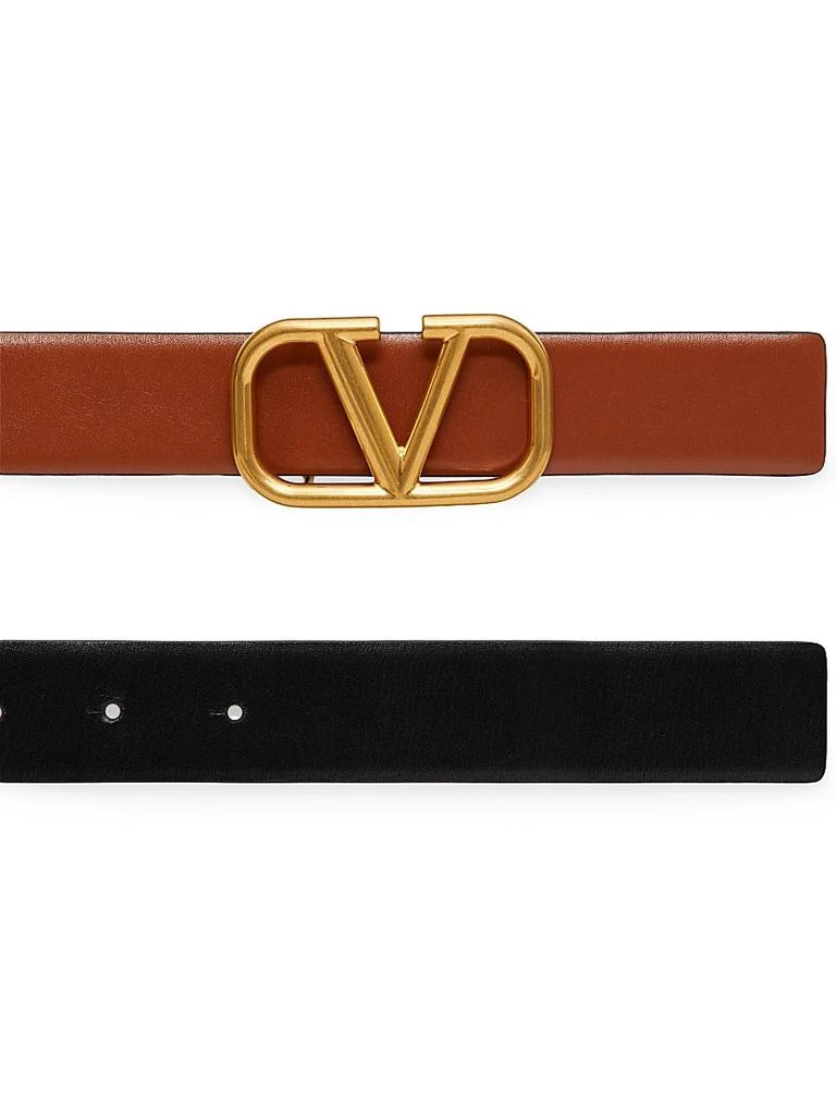 Valentino Reversible VLogo Signature Belt in Glossy Calfskin 30MM 3