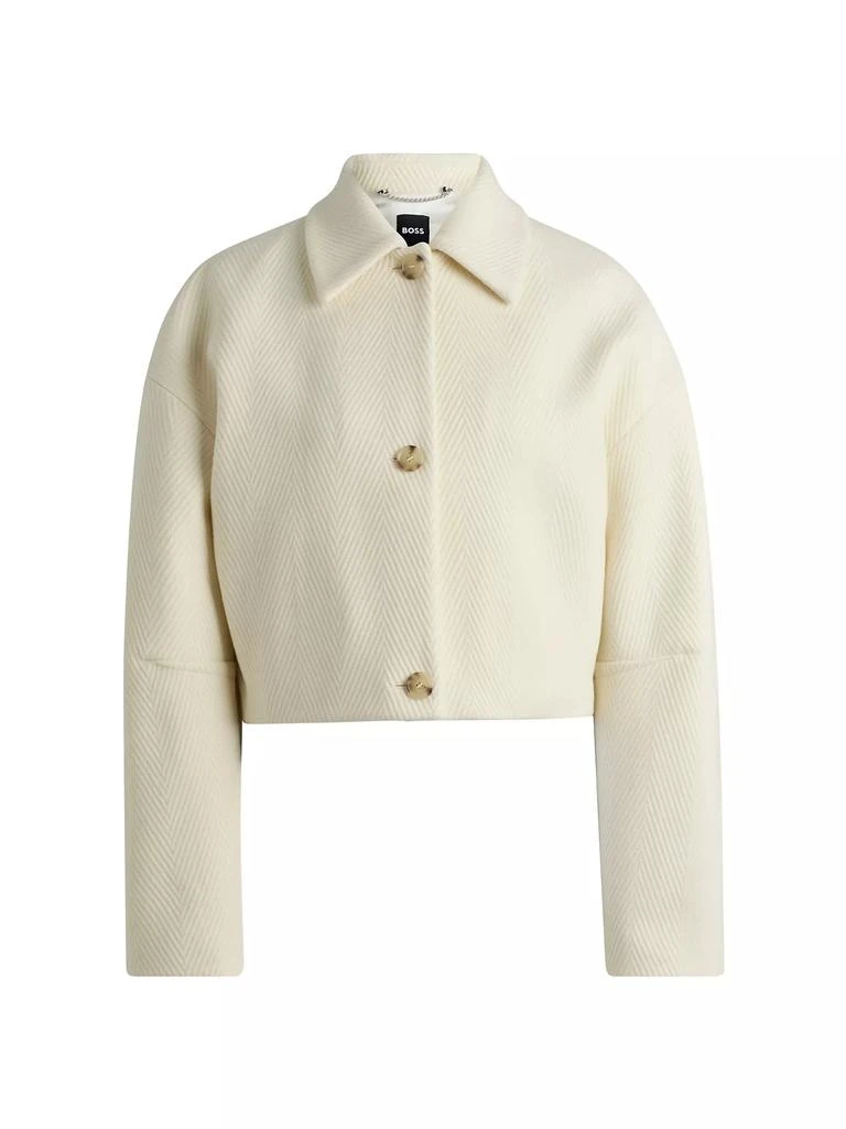 Hugo Boss Herringbone Jacket in a Virgin-Wool Blend 1