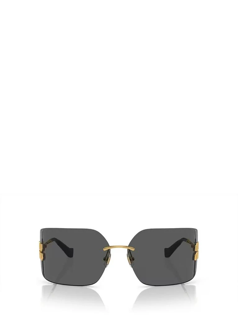 Miu Miu Eyewear Miu Miu Eyewear Logo-Plaque Oversize-Frameless Sunglasses 1