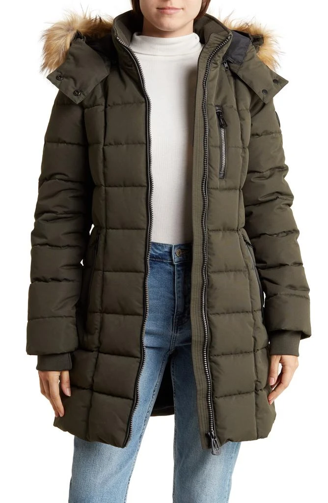 NOIZE Hannah Faux Fur Trim Hooded Parka 3