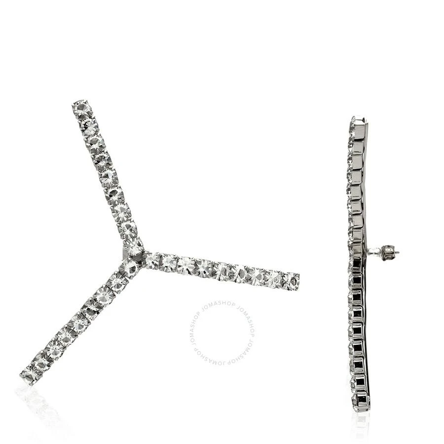 Y/Project Silver Rhinestone Y Embellished Earrings 1