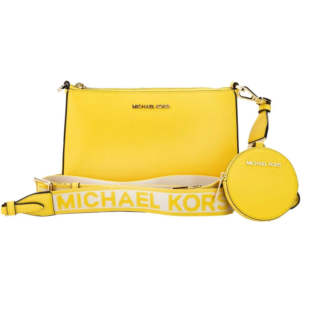 Michael Kors Jet Set Daffodil Vegan Crossbody Tech Attachment Bag Purse 1