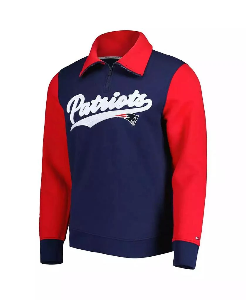 Tommy Hilfiger Men's Navy, Red New England Patriots Aiden Quarter-Zip Top 3