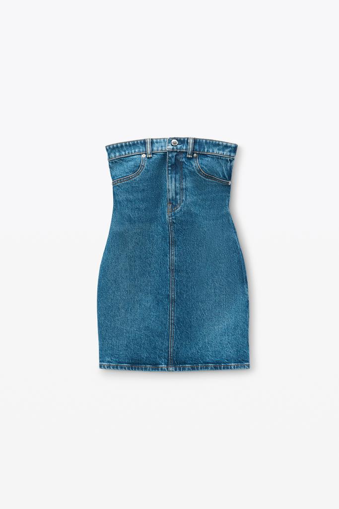 Alexander Wang Tube Dress in Comfort Stretch Denim