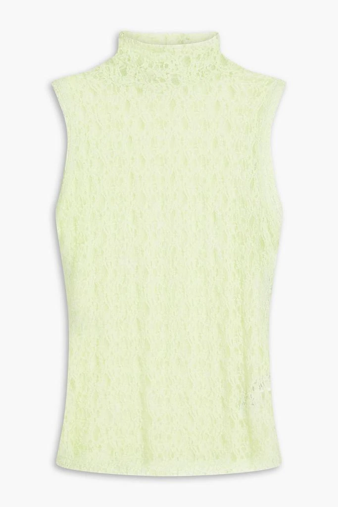 FRAME Stretch-lace turtleneck top 1