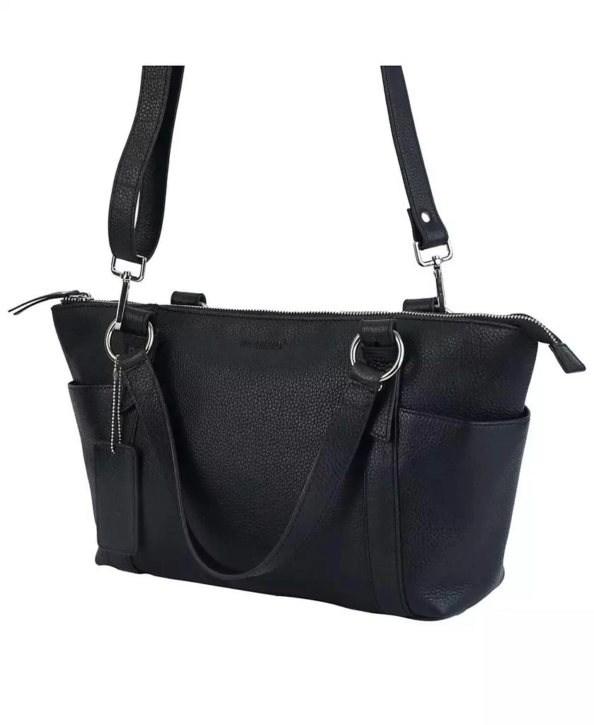 Mancini Leather Goods Pebble Amelia Leather Crossbody Handbag 4