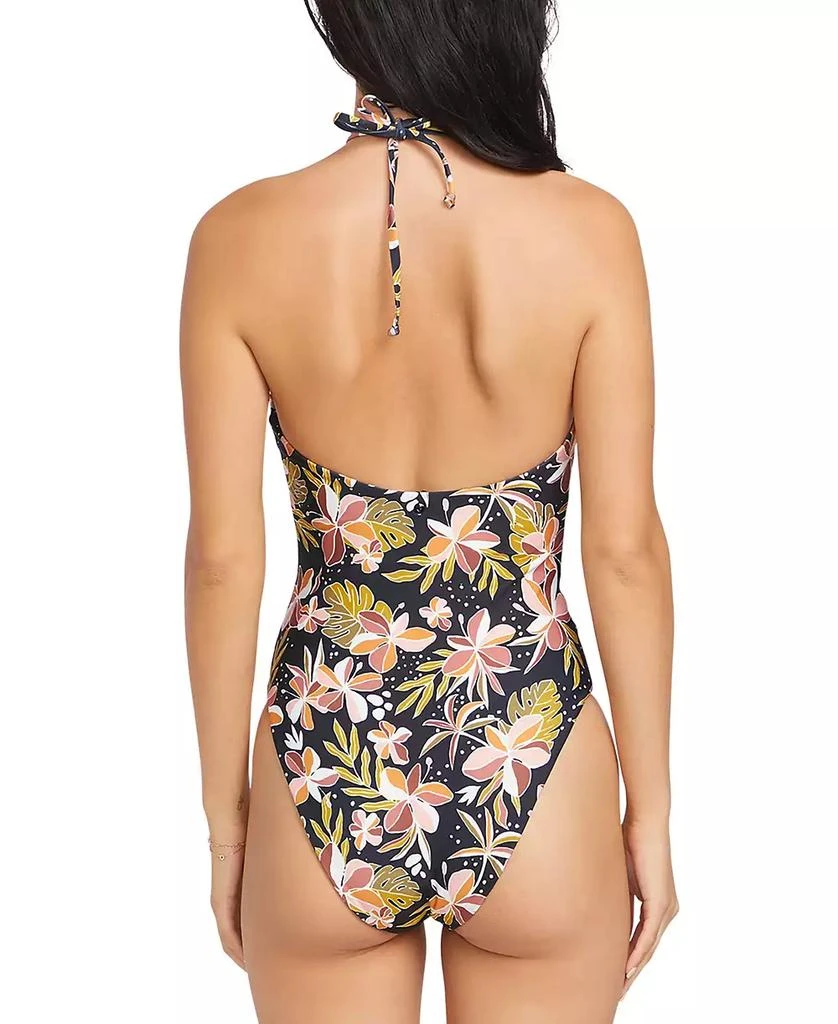 Volcom Juniors' Fronds Forever Printed Halter One-Piece Swimsuit 2