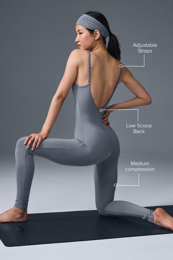 Alo Airbrush One And Done Onesie - Steel Grey - Pants - Free