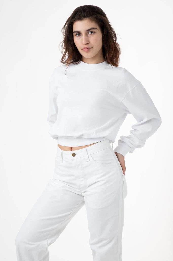 Los Angeles Apparel 1804GD - Long Sleeve Garment Dye Cropped Mockneck 8