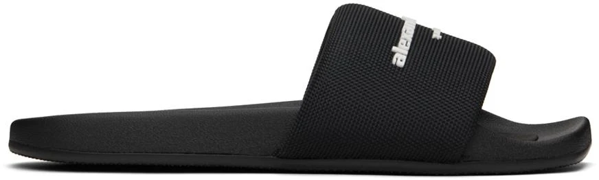 Alexander Wang Black AW Pool Slides 1