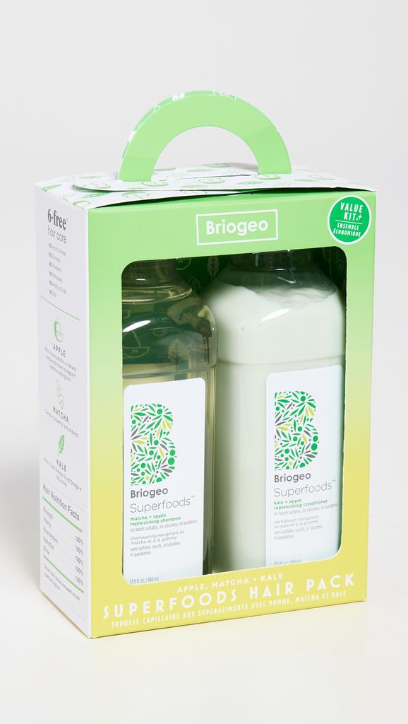 Briogeo Superfoods Apple Matcha + Kale Shampoo and Conditioner Pack