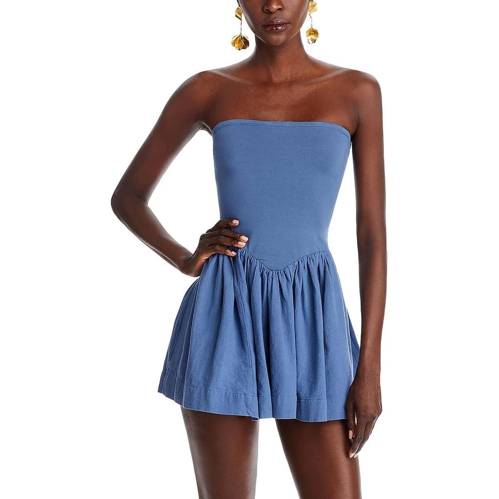 Free People Womens Mini Drop Waist Fit & Flare Dress 1